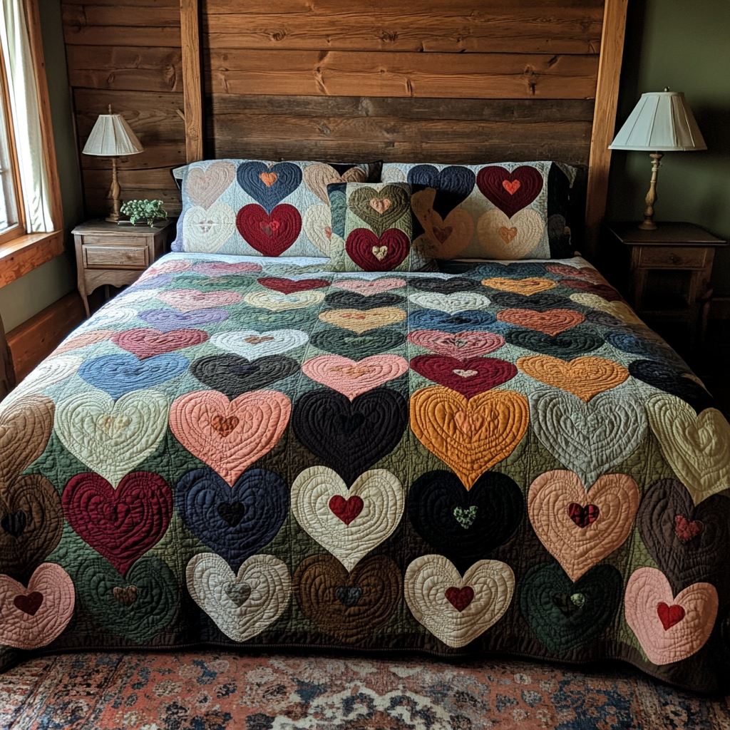 Amour Patchwork 3-dílná souprava povlečení