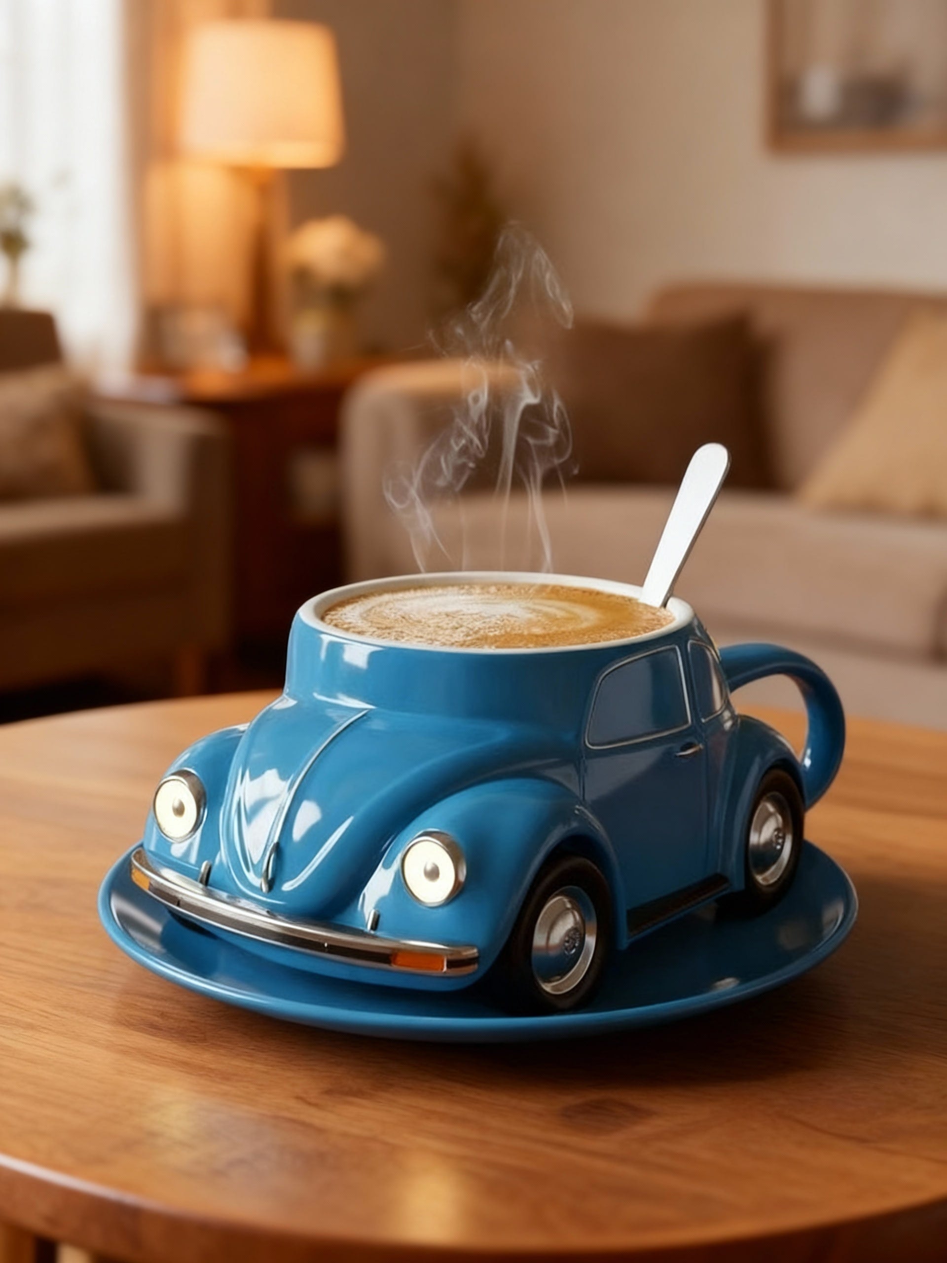 BLUEMUG | Plavi šalica s motivom auta