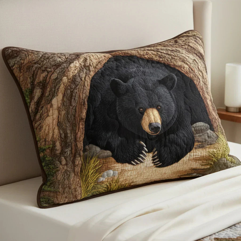 Povlak na polštář s prošíváním Bear Refuge