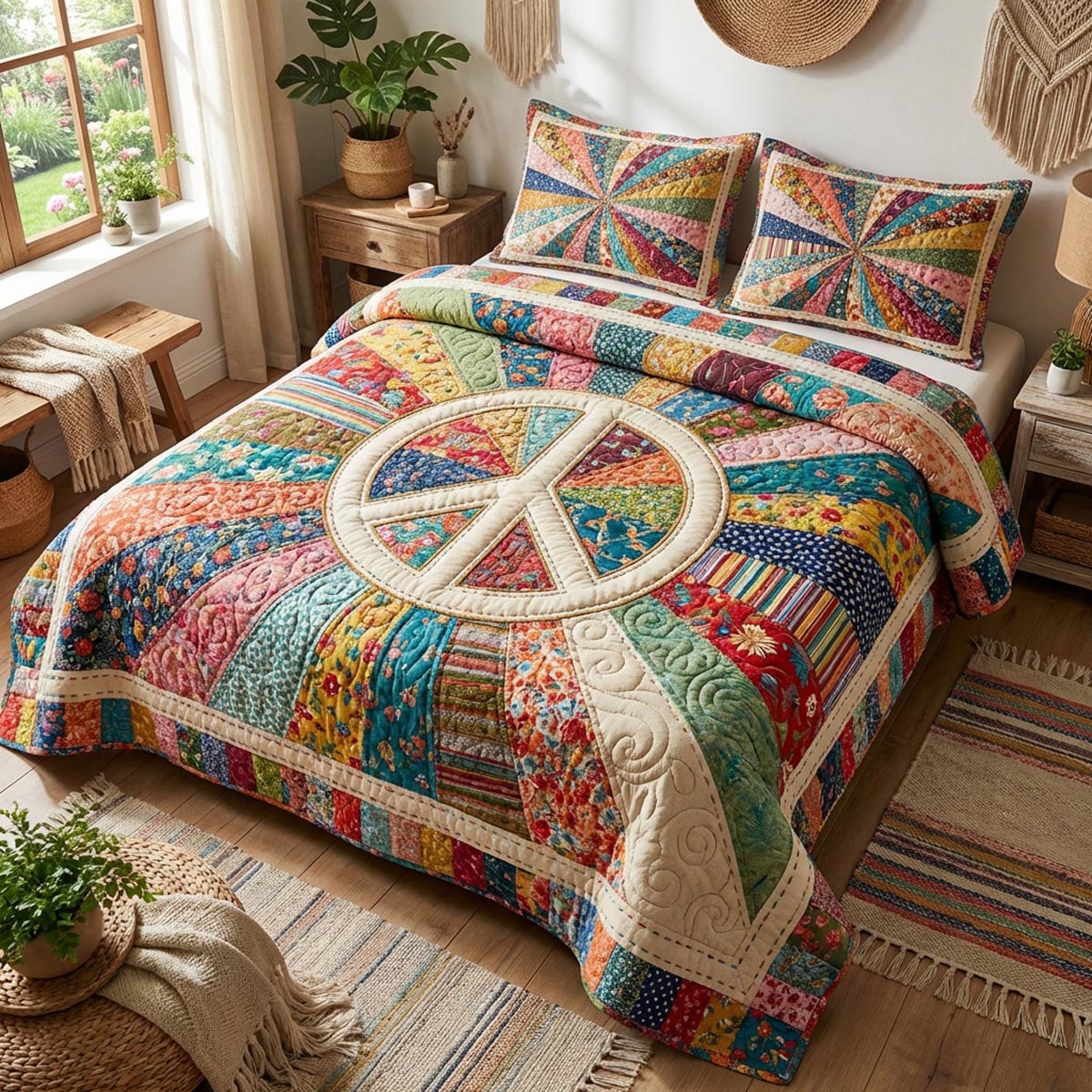 Boho Bloom 3-dílná souprava ložního prádla
