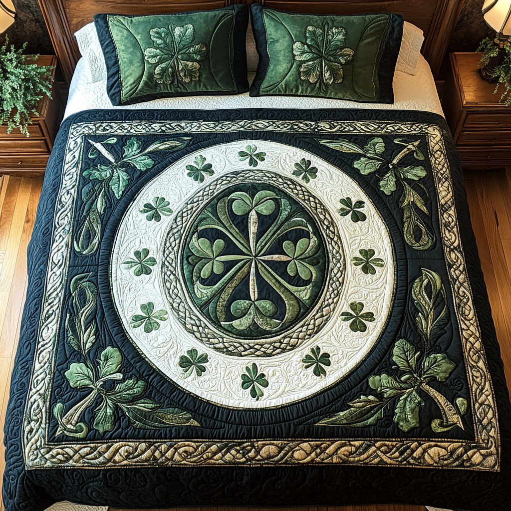 Celtic Shamrock Dreams 3-dílná souprava povlečení