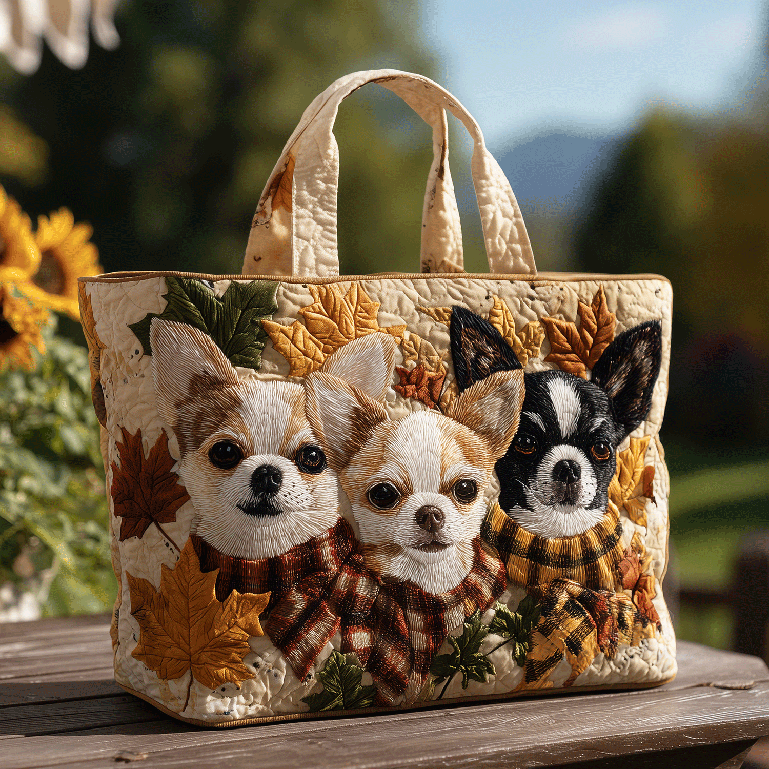 Chihuahua Jesenske Vibracije Prošivena Torba