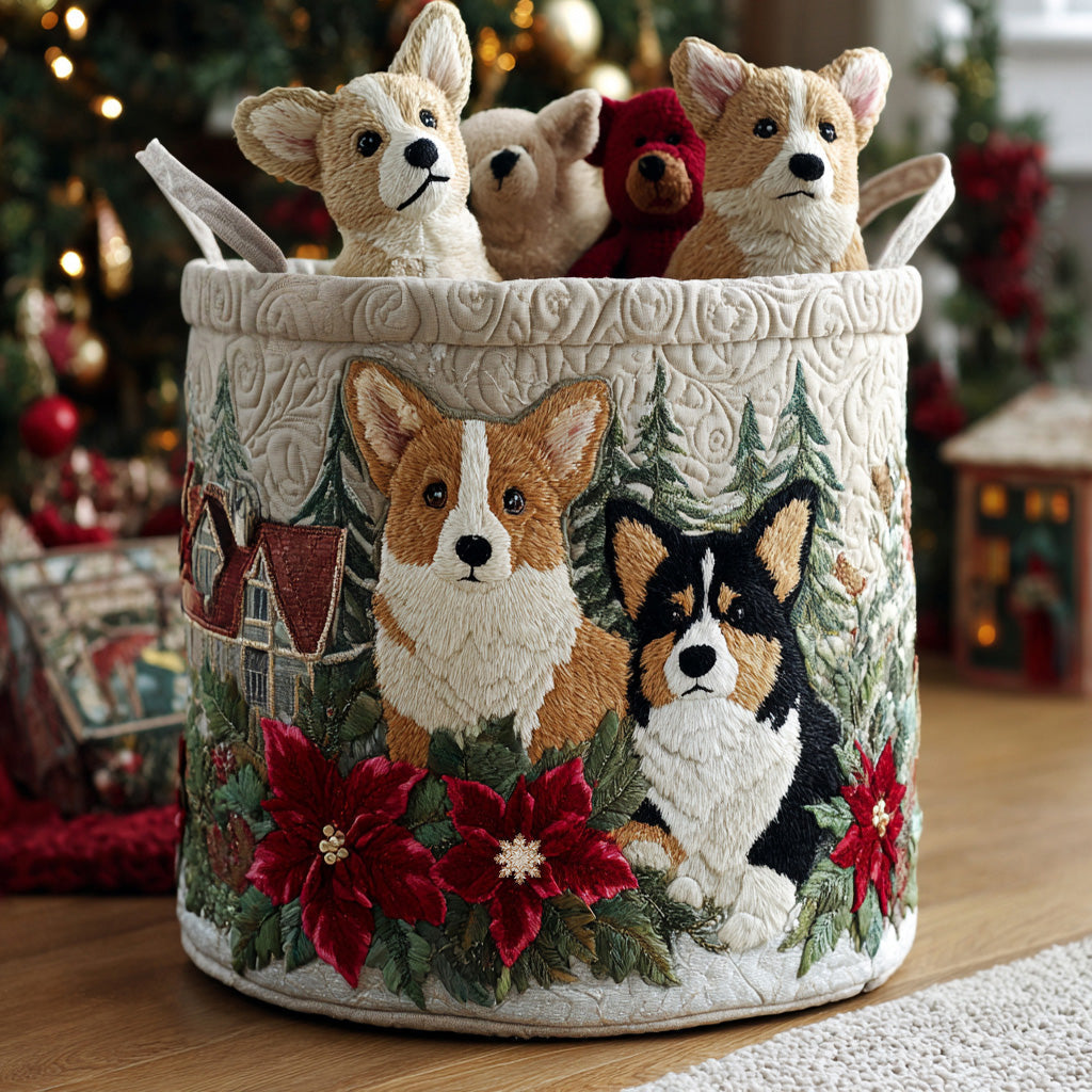 Božićni Corgi Koš za Pranje