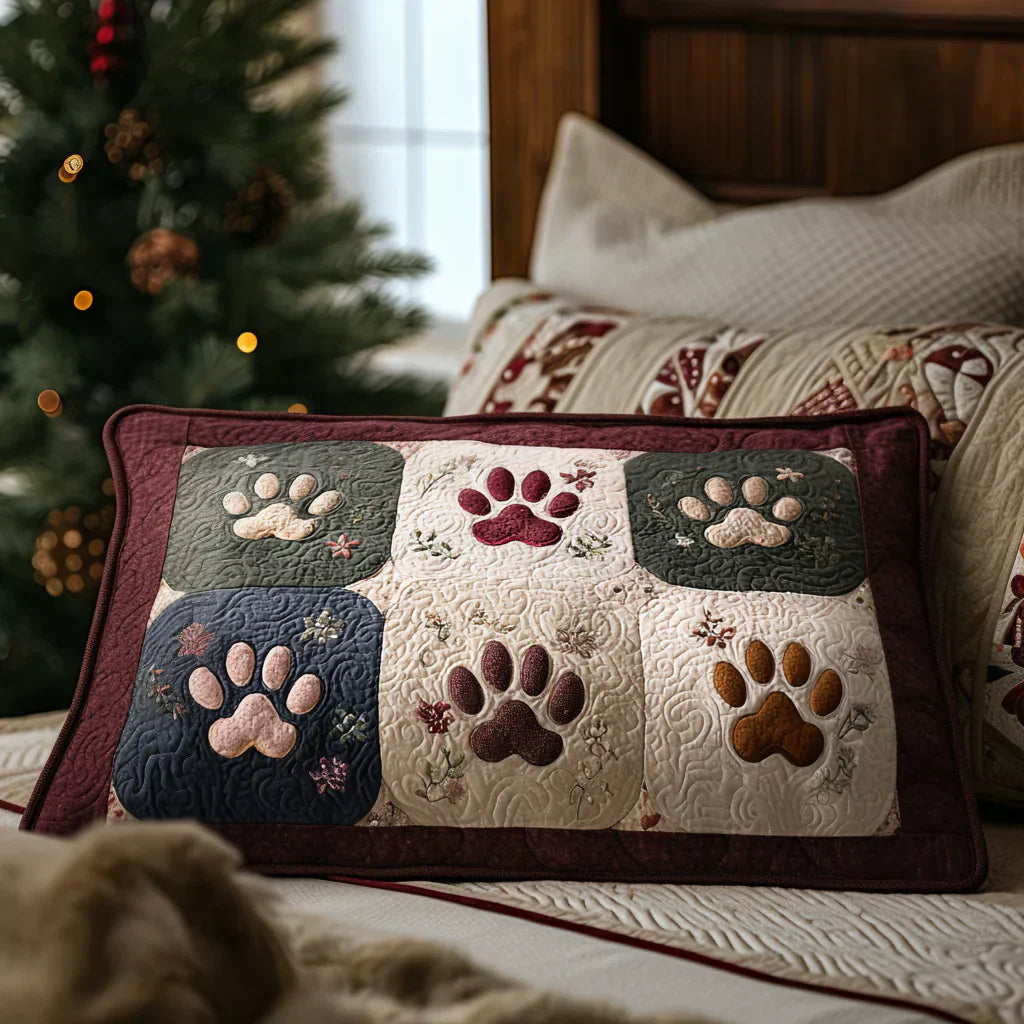 Povlak na polštář s prošíváním Snuggled Paws