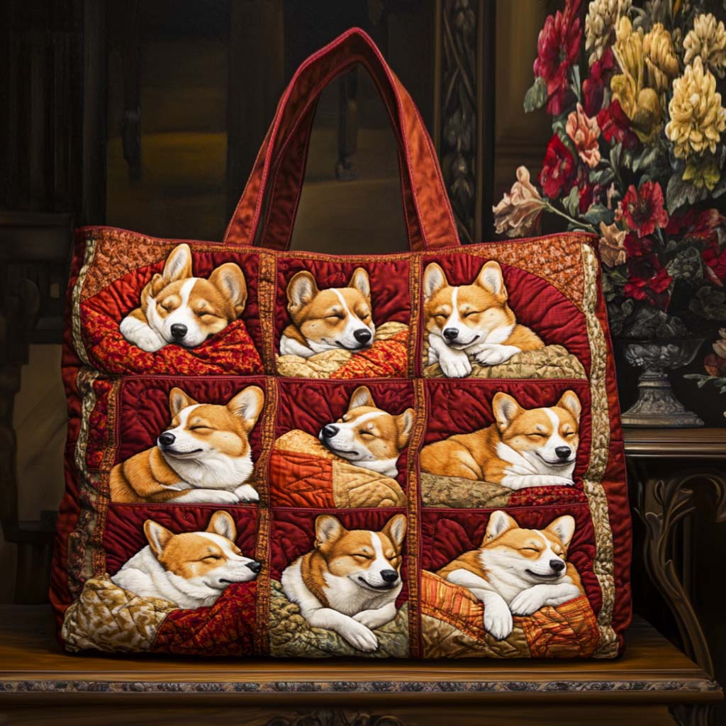 Udobna Corgi Prošivena Torba s Preklopom