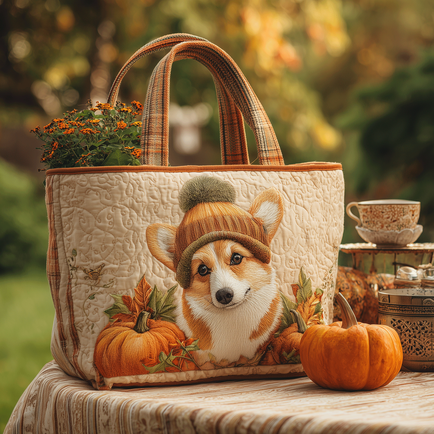 Jesenska Corgi Radost Prošivena Torba