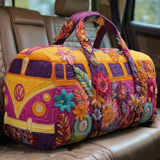Bohemian prošivena putna torba - dizajn vintage kombija