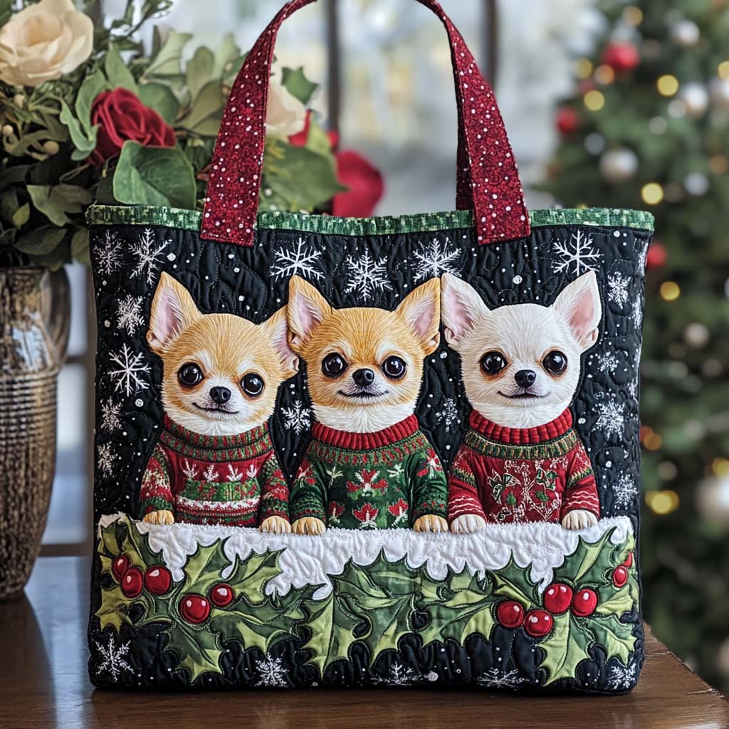 Vesela Chihuahua Prošivena Torba