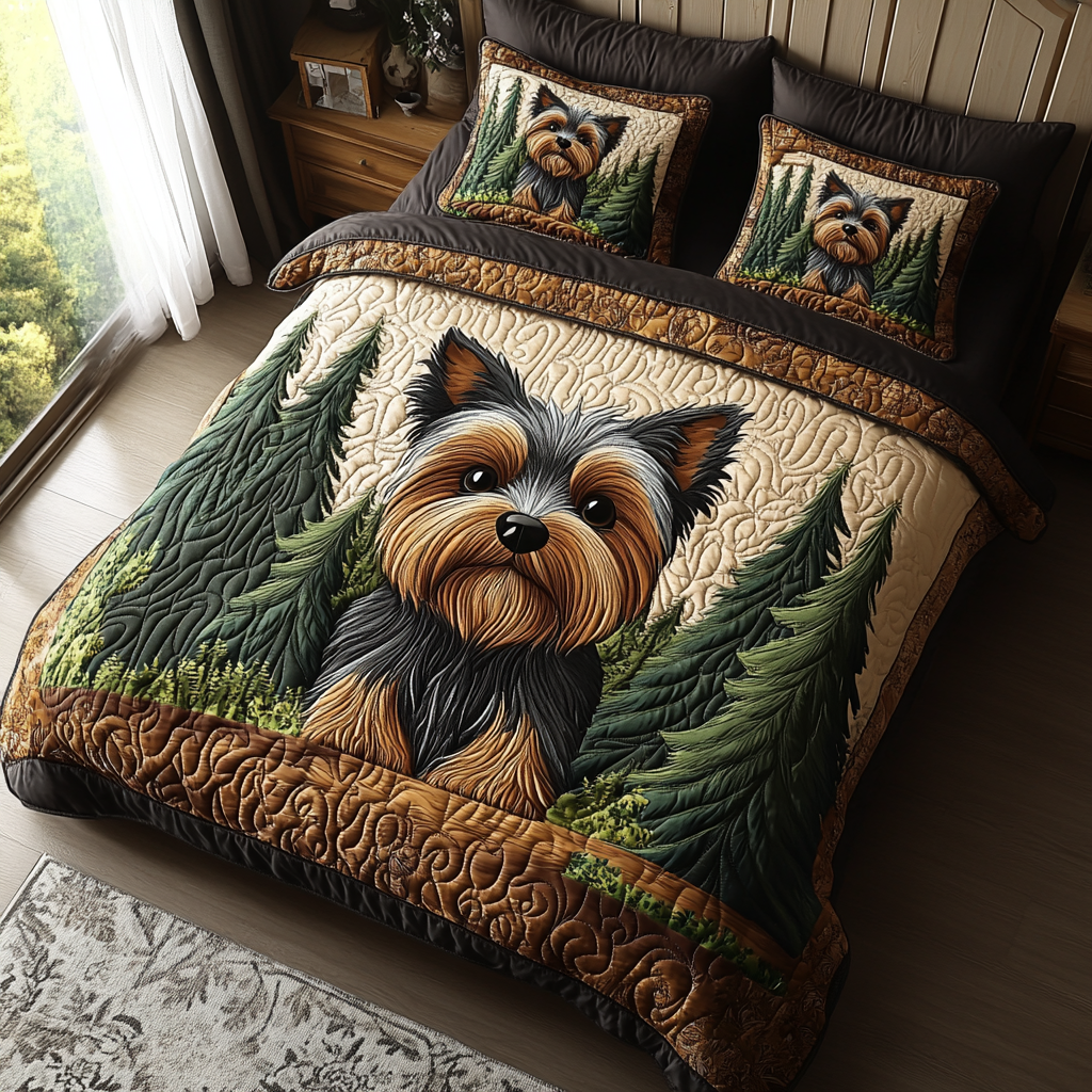 Yorkie Love 3-dílná souprava ložního prádla