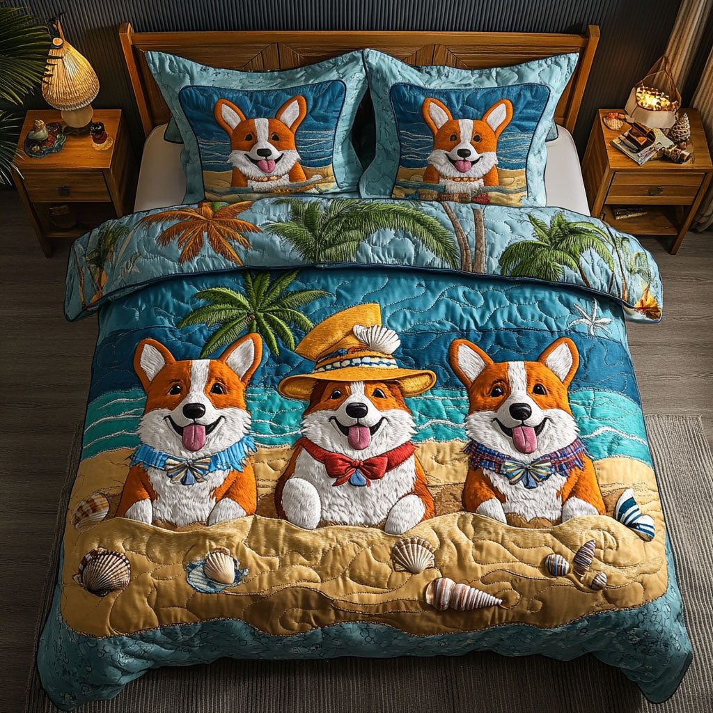 Corgi Shell Time 3-dílná sada povlečení