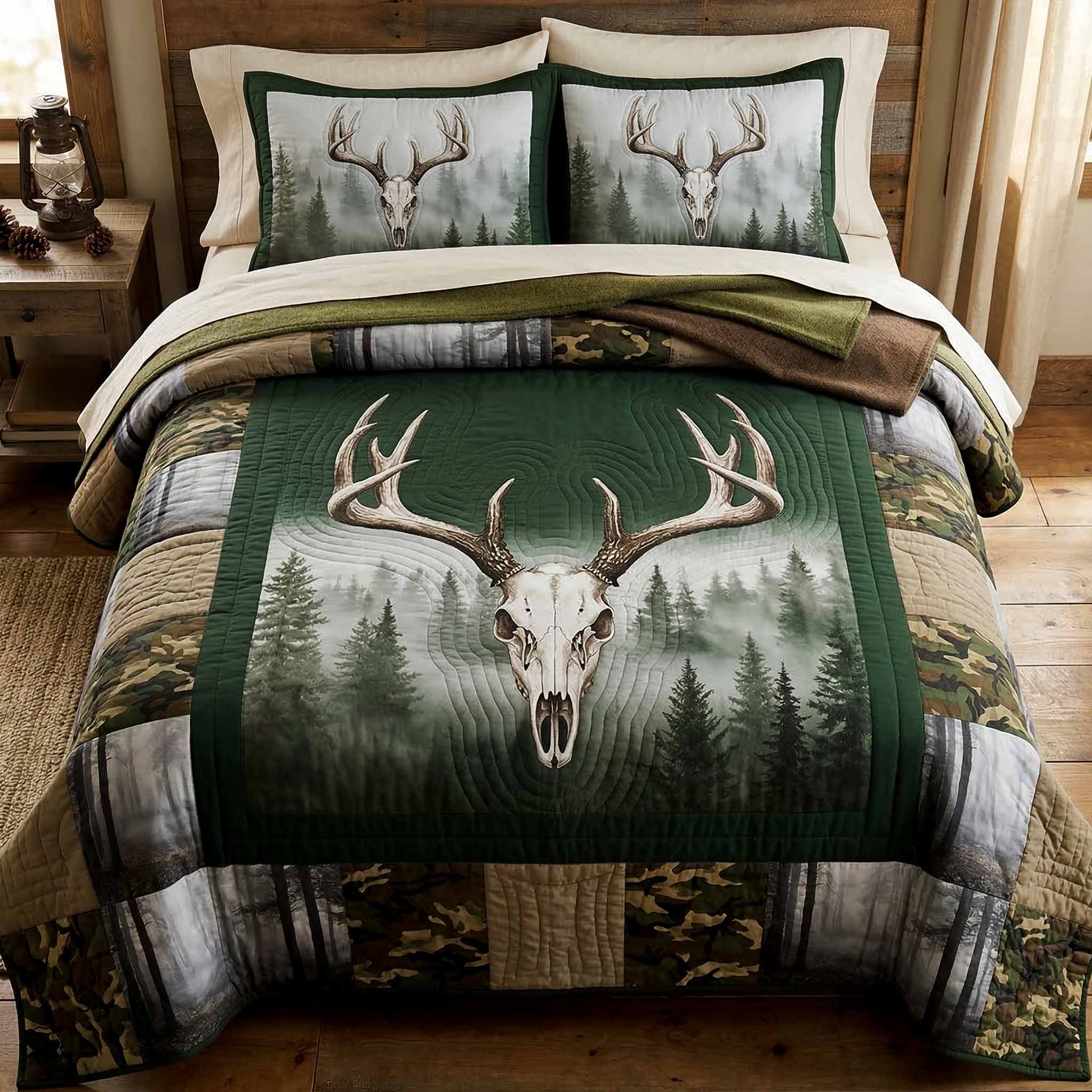 Bavlněná přikrývka Forest Crest 3-dílná sada
