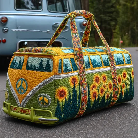 Cvjetna sunčnica quilted putna torba