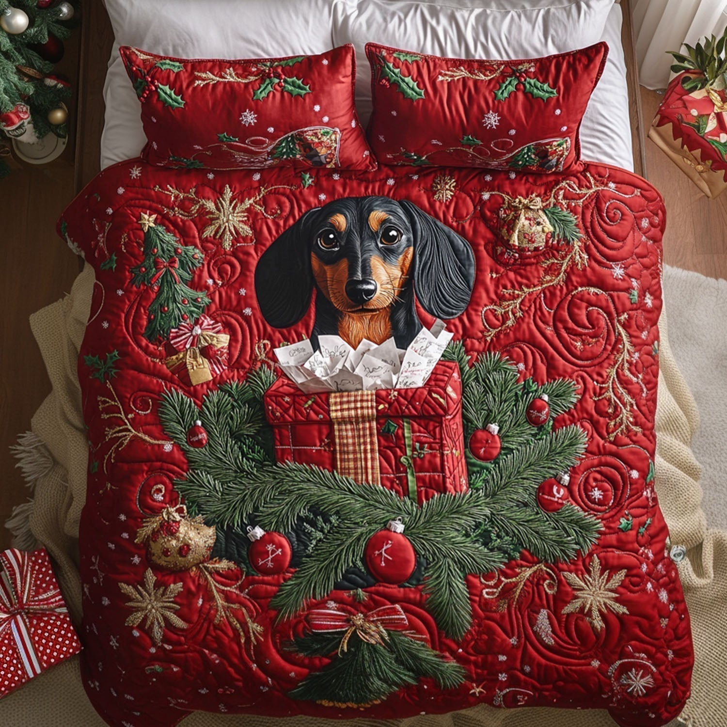 Jmelí Dachshund 3-dílná souprava povlečení