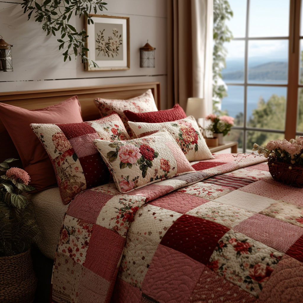 Sada povlečení Soft Bloom Valentine 3 ks