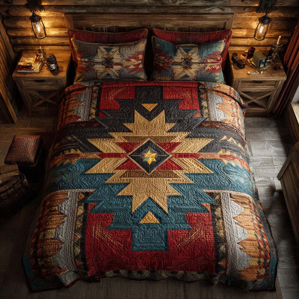 Tribal Starburst Pattern 3-dílná souprava povlečení
