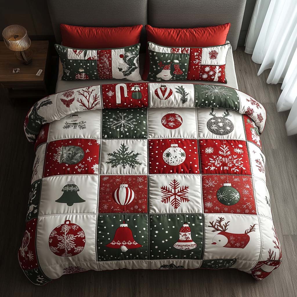 Třídílná souprava povlečení Twinkling Noel