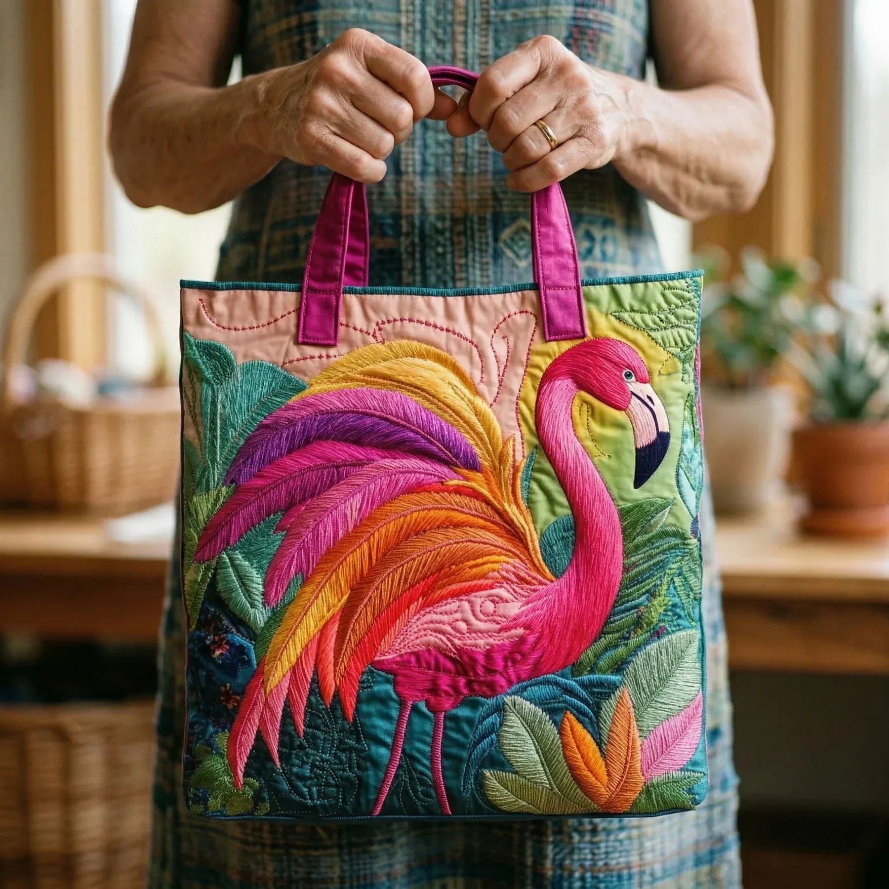 Prošivena Torba - Flamingo Duga